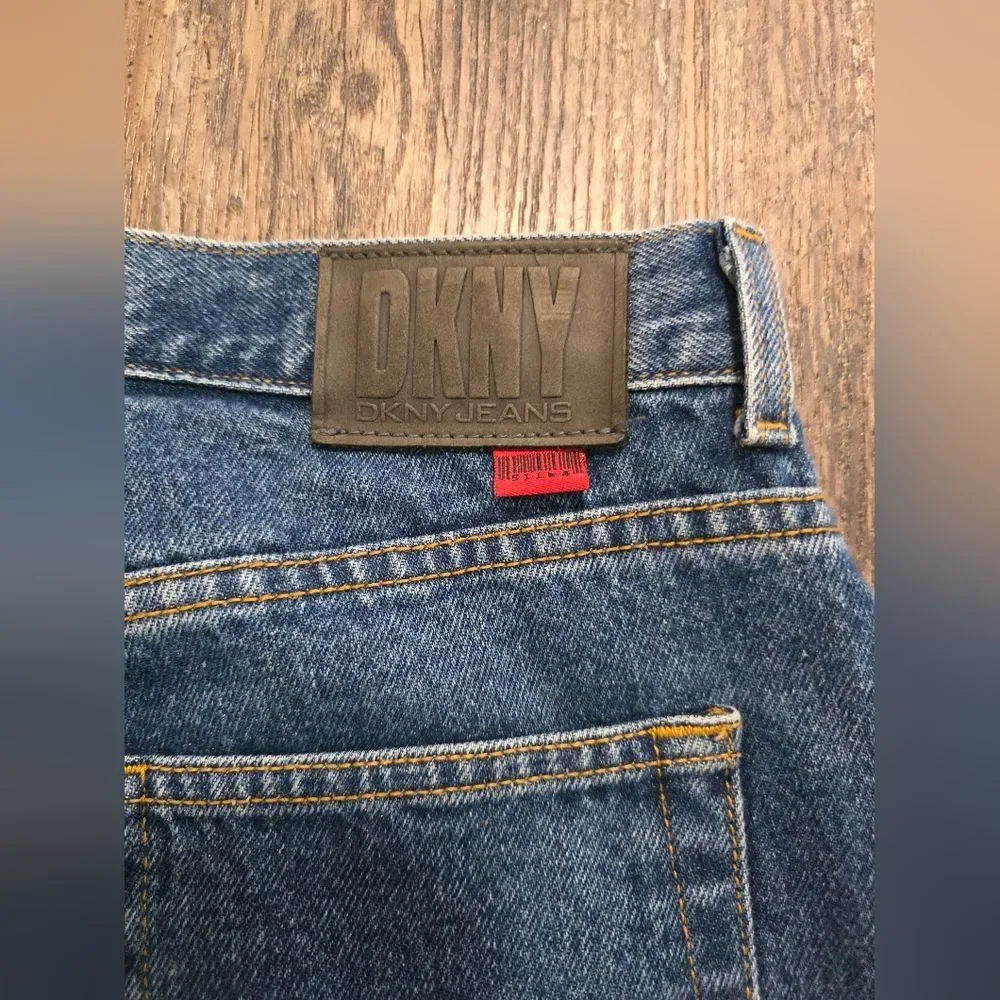 Vintage 90s DKNY Classic High Waist Jeans, Size 10. Made in USA, 100% Cotton